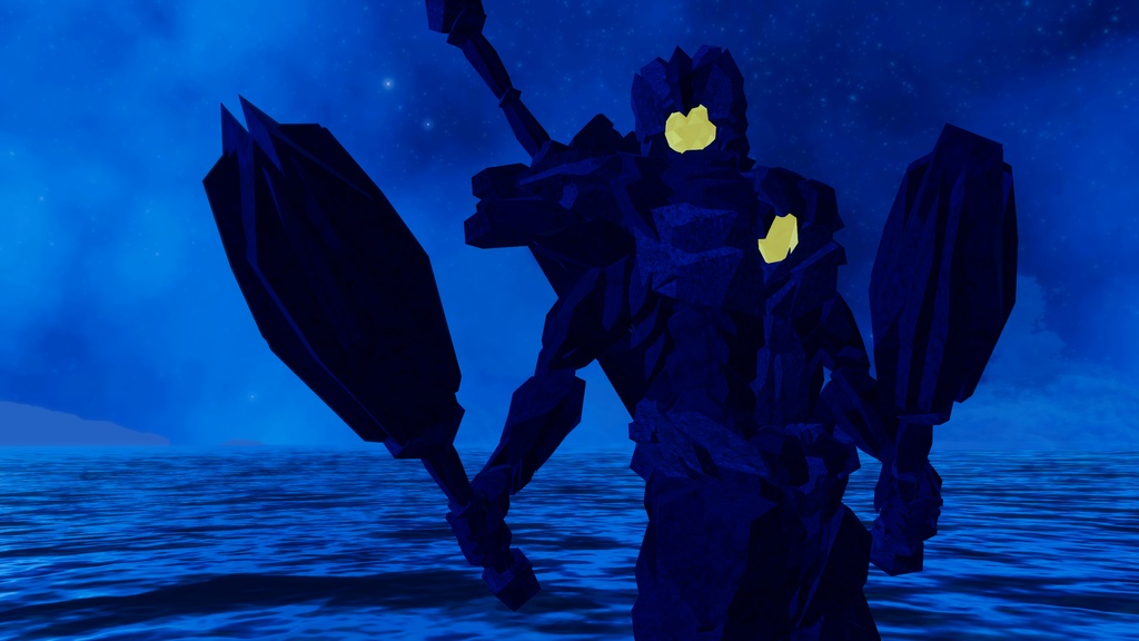 【Quest対応】VRC想定3Dモデル「GolemKnight」