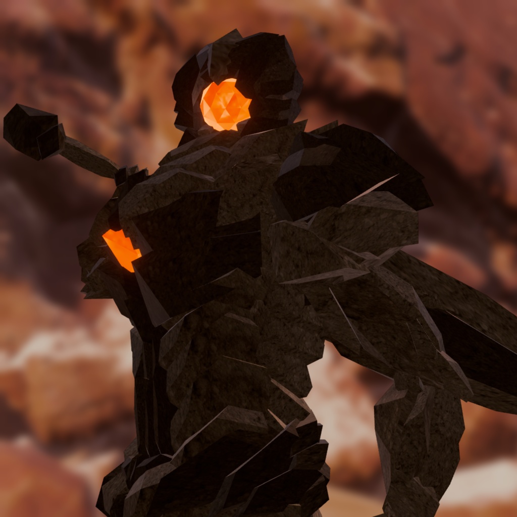 【Quest対応】VRC想定3Dモデル「GolemKnight」