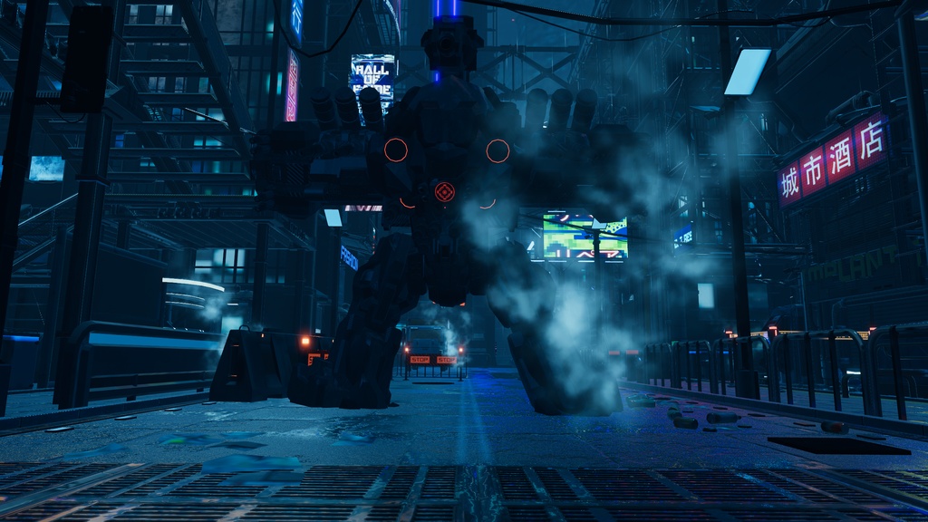 VRChat向け3Dモデル【無人歩行戦車「Actaeon」】