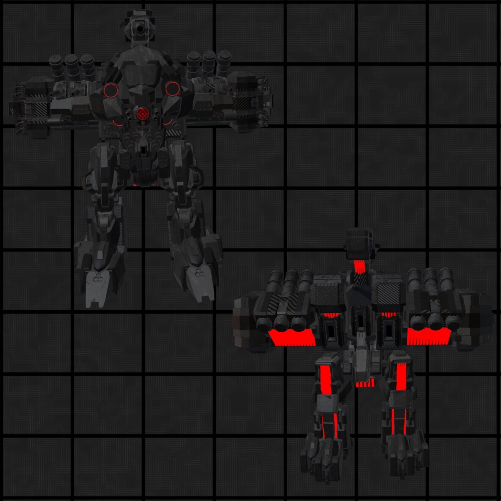 VRChat向け3Dモデル【無人歩行戦車「Actaeon」】