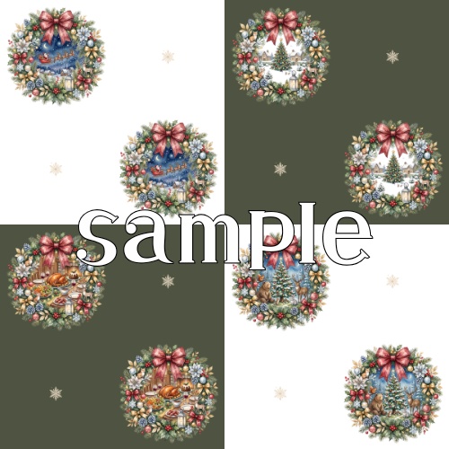 0002クリスマス柄デザインペーパー