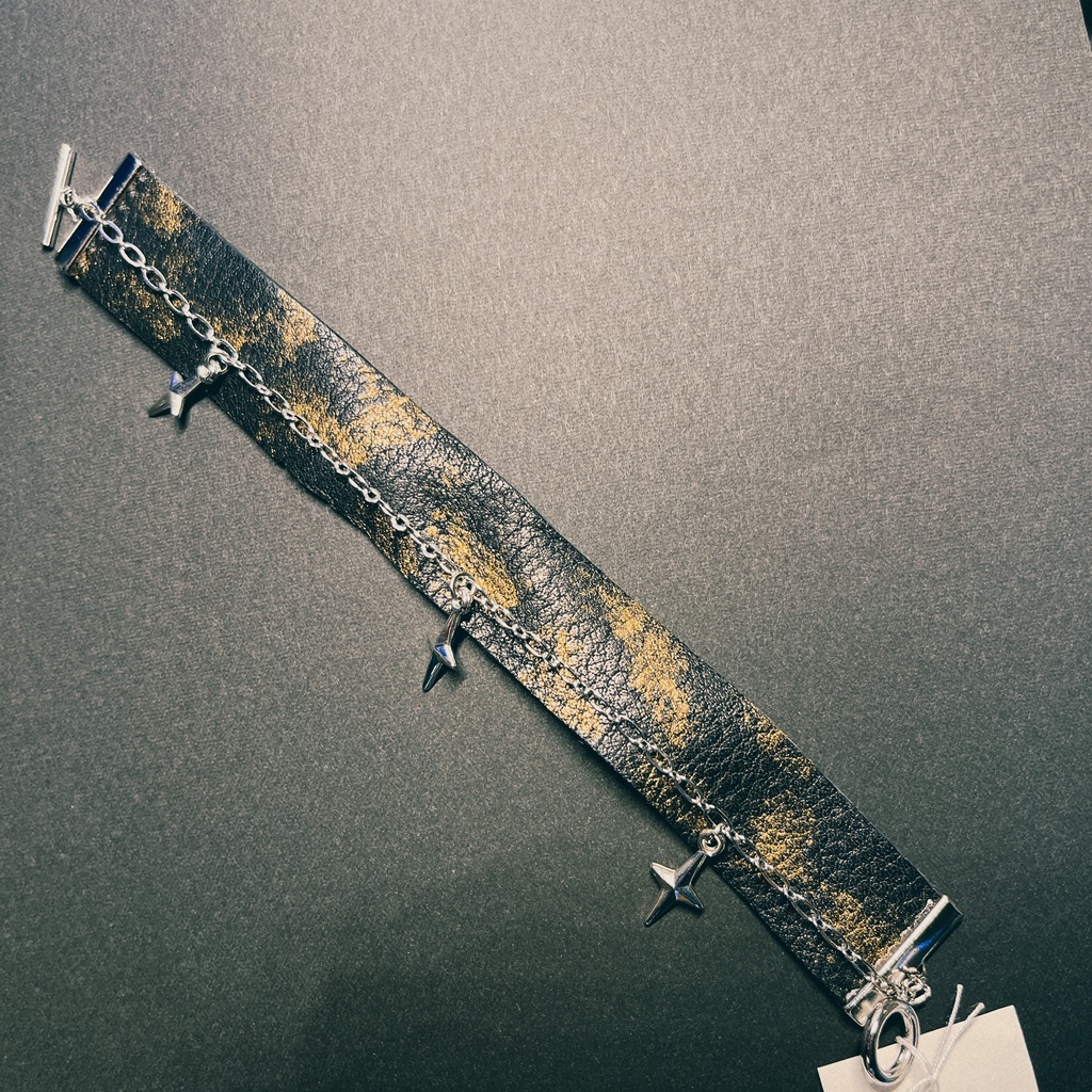 隠者-金箔 本革ブレスレット