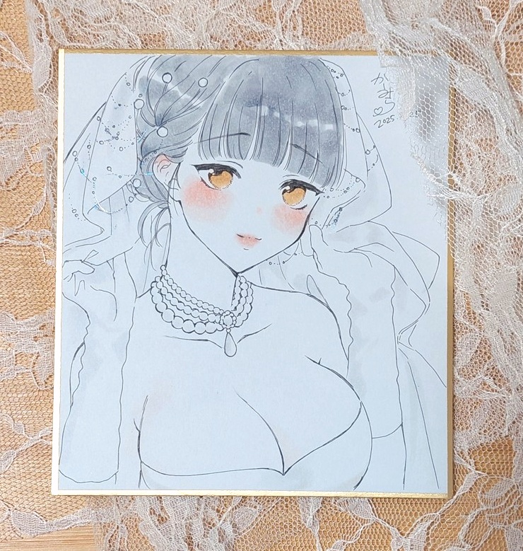 ミニ色紙■花嫁さん■