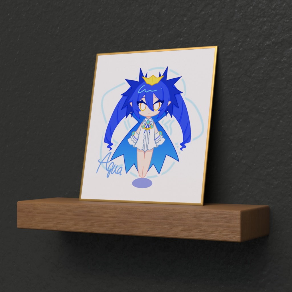 アクア ミニ色紙