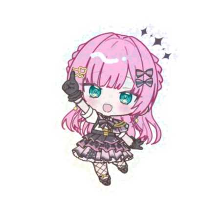 日笑乃ぽむV1周年 ミニキャラステッカー