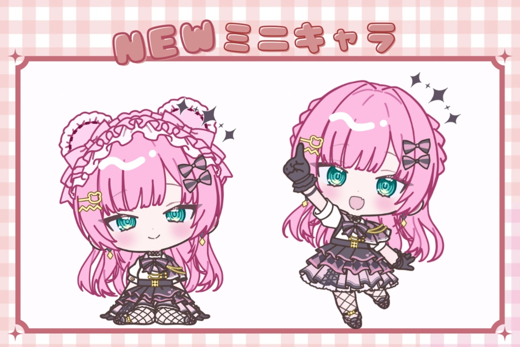 【再販】日笑乃ぽむハーフアップヘアステッカー(2種セット)