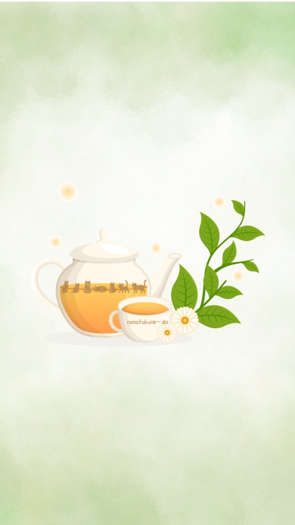 七福猫堂｜Herb Tea Time – やさしいひとときの壁紙