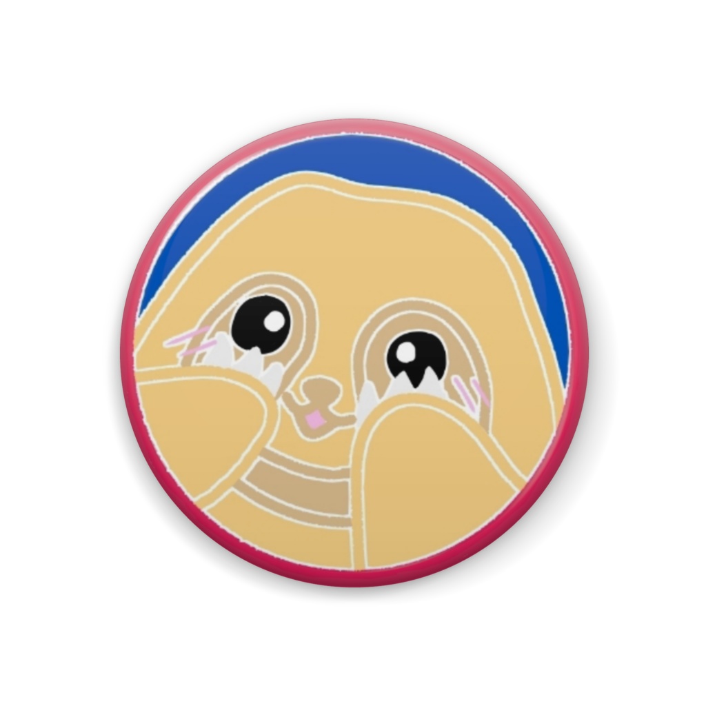 なまけもの缶ばっじ