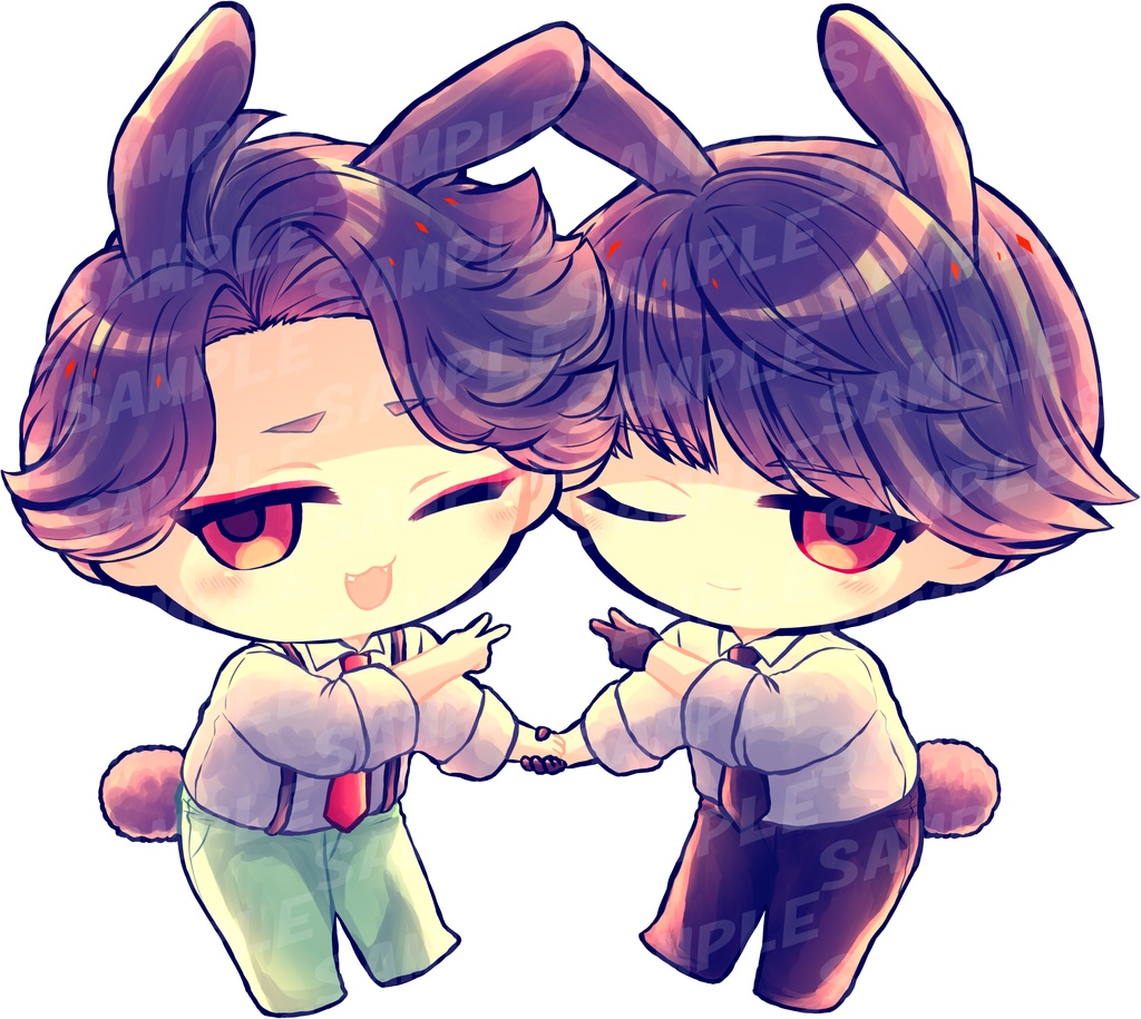 うさ耳アクリルスタンド　大崎＆竹芝