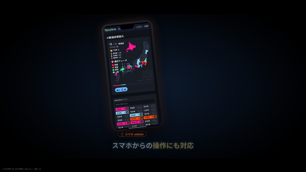 🗾47都道府県耐久ツール「都道府県カウンター」