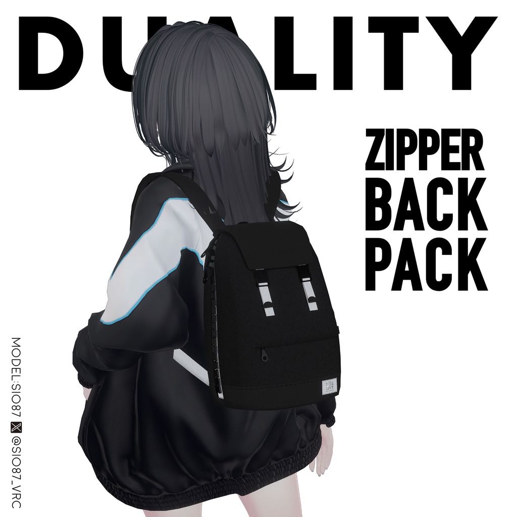 【リュック】ZIPPER-BACK PACK【VRC】#duality_booth
