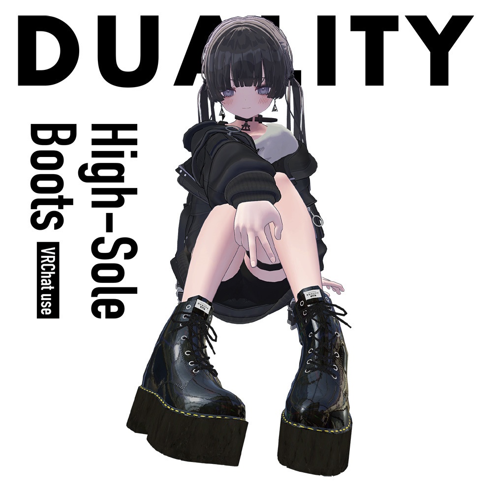 【ブーツ】HIGH-SOLE BOOTS【VRC】#duality_booth