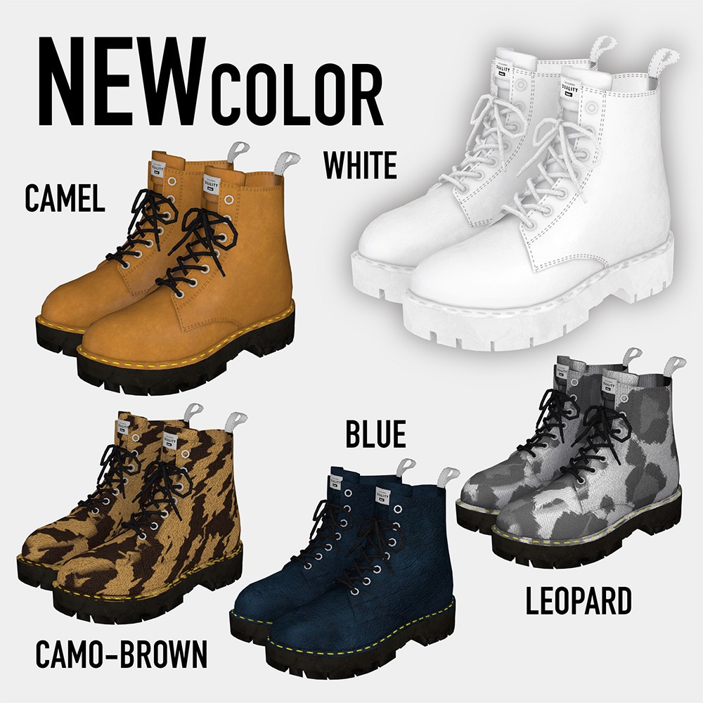 【ブーツ】HIGH-SOLE BOOTS【VRC】#duality_booth