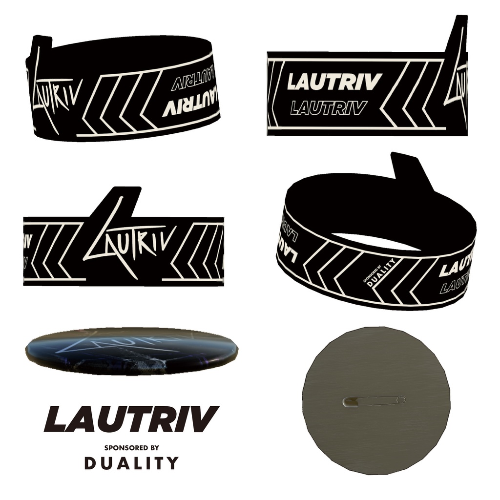 【LAUTRIV】ラバーバンド・缶バッジ 【無料】#duality_booth
