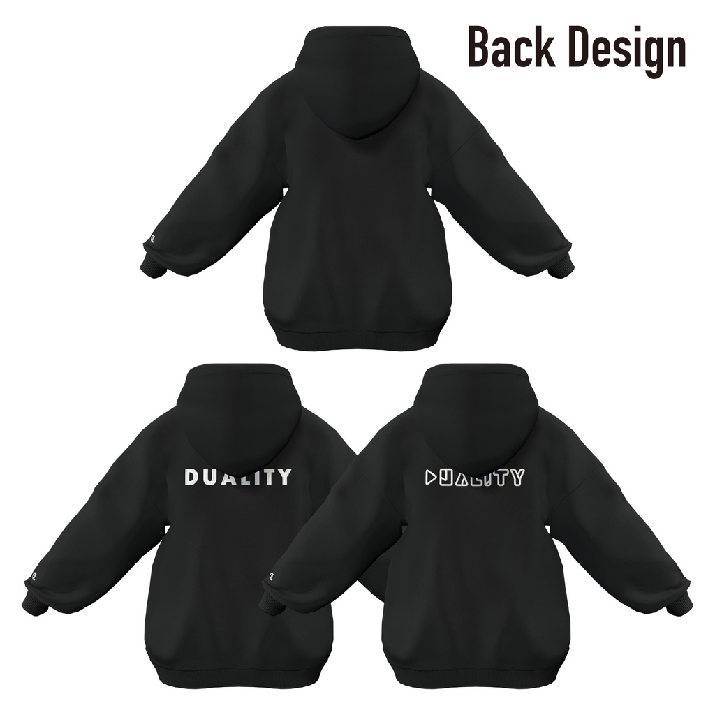【パーカー】BIG SILHOUETTE PARKER【5アバター+MARUBODY対応】#duality_booth