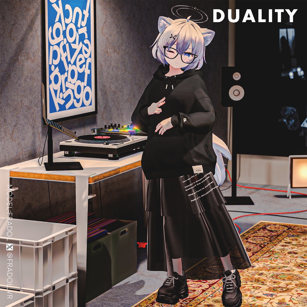 【パーカー】BIG SILHOUETTE PARKER【5アバター+MARUBODY対応】#duality_booth