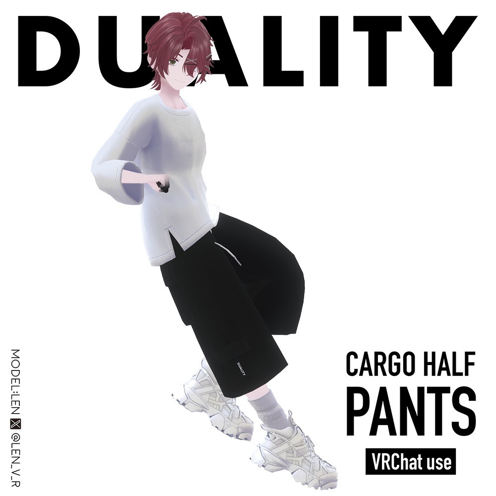 【ハーフパンツ】CARGO HALF PANTS【7アバター対応】#duality_booth