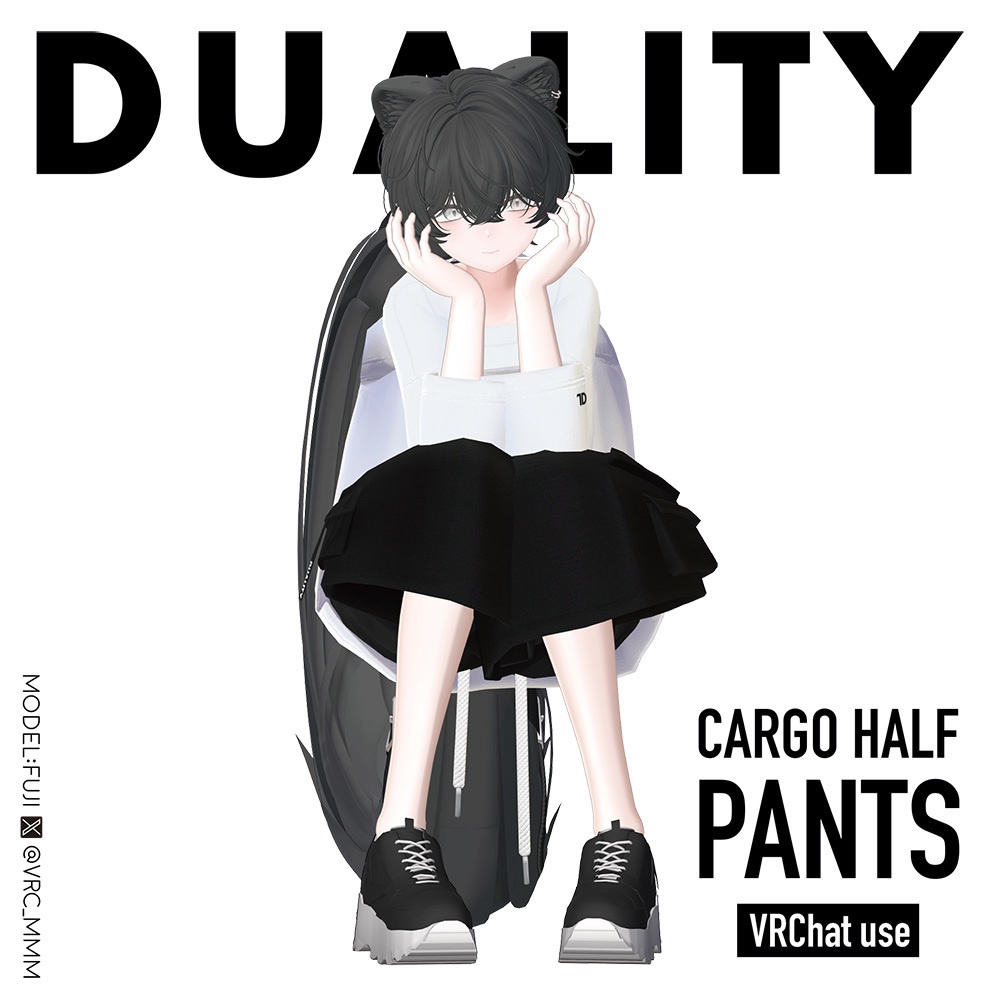【ハーフパンツ】CARGO HALF PANTS【7アバター対応】#duality_booth