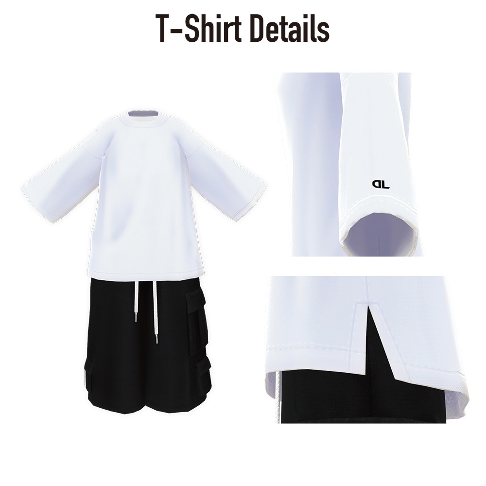 【ハーフパンツ】CARGO HALF PANTS【7アバター対応】#duality_booth