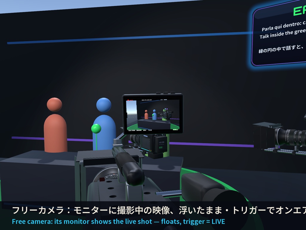 【VRChat】カメラスイッチャー Cam System|6+1カメラ・OBS配信出力・自動スイッチング・デジタル操作パネル【Quest対応】