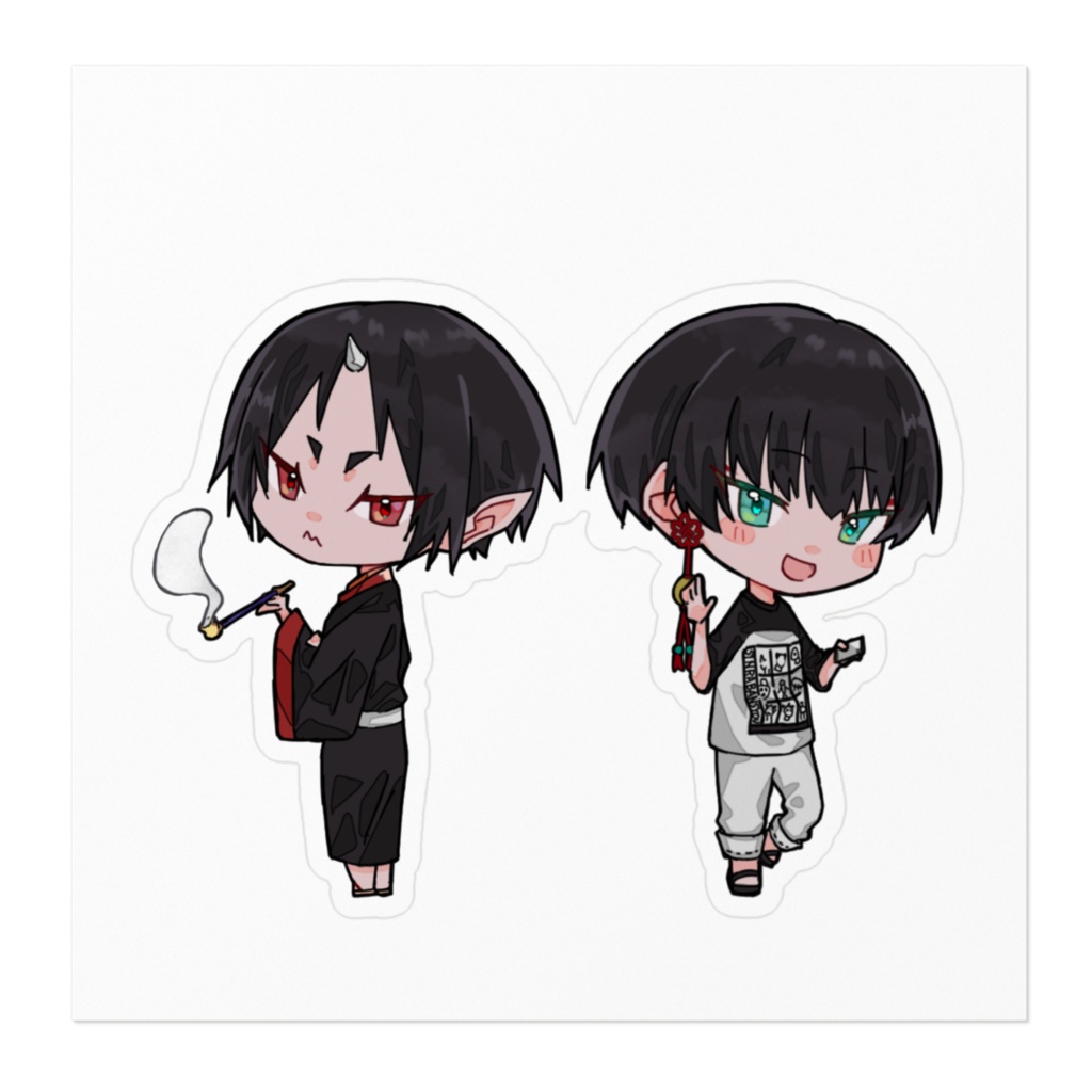 鬼灯&白澤 ステッカー