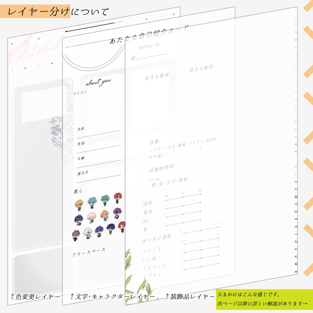 【非公式】あたたかくなる自己紹介カード