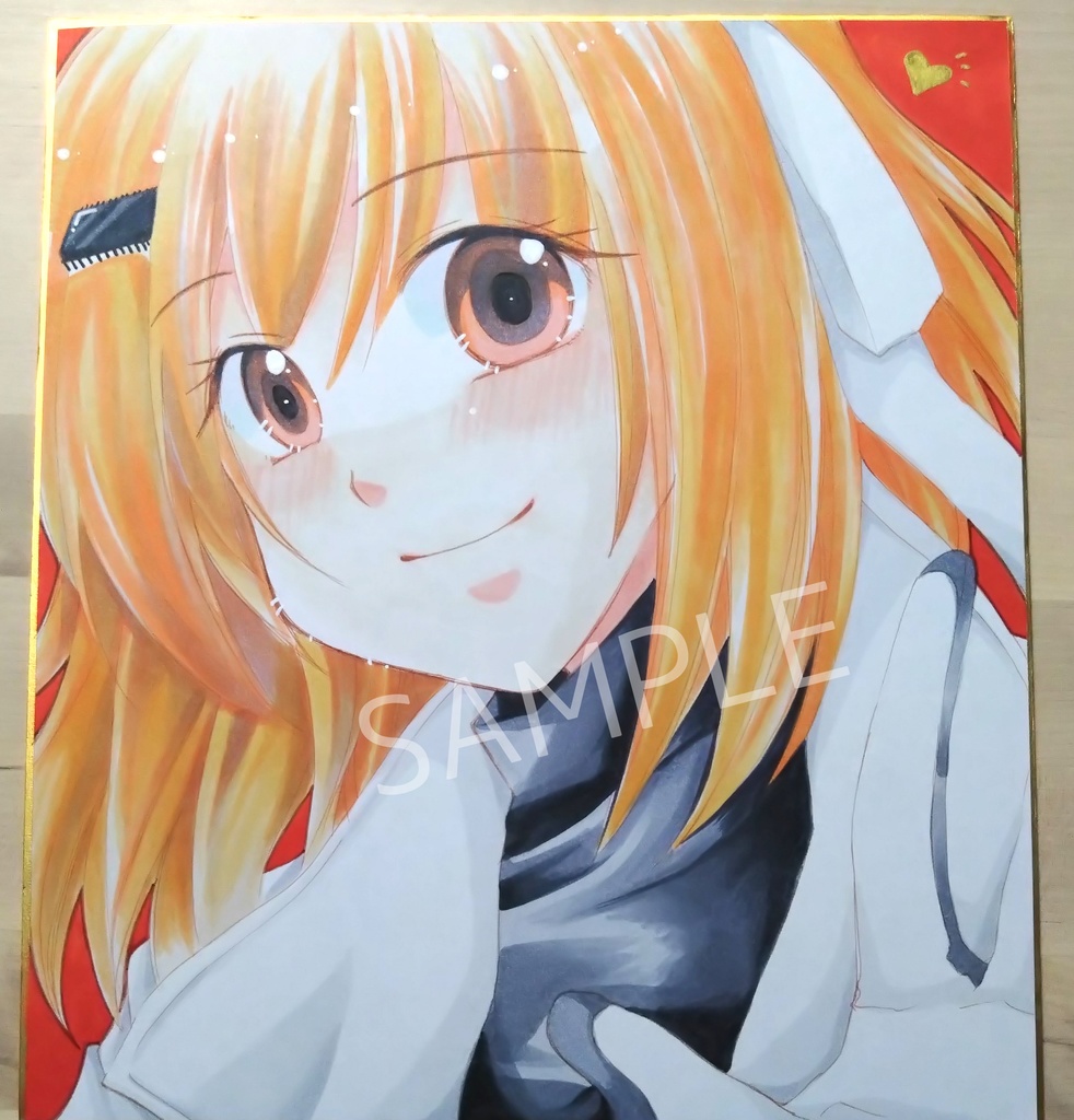 足立レイちゃんの手描き色紙（1）