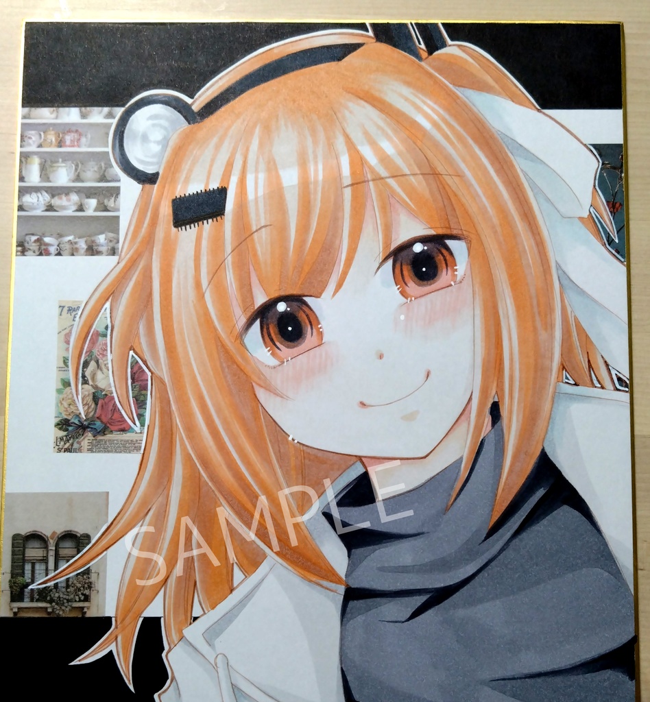 足立レイちゃんの手描き色紙（2）