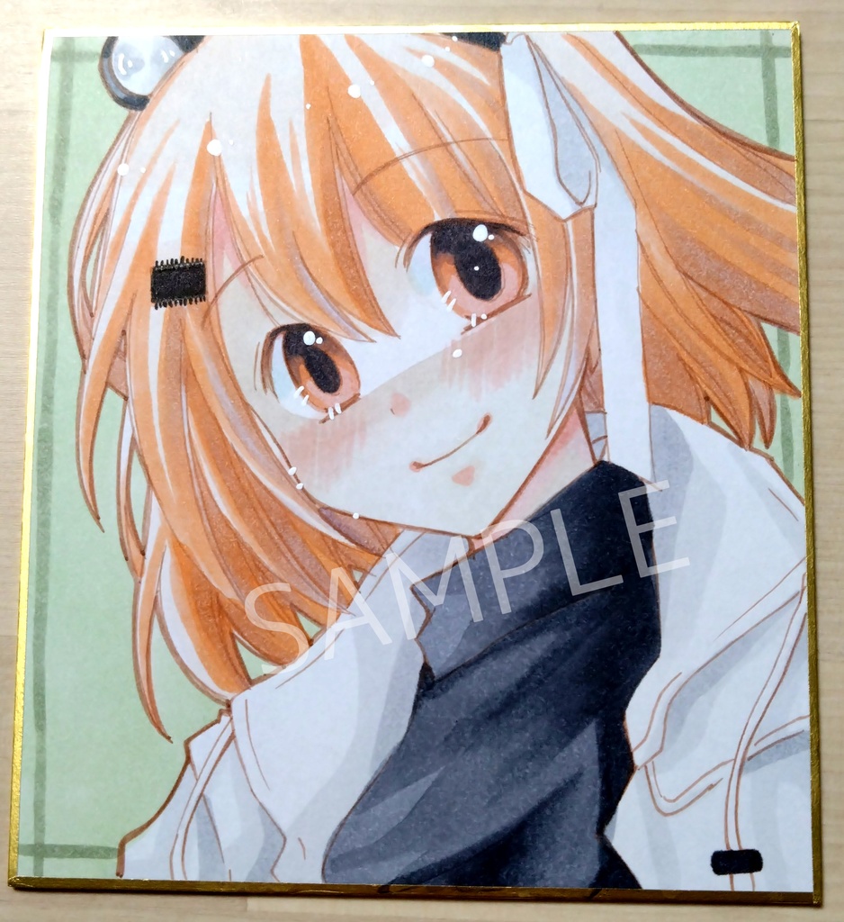 足立レイちゃんの手描き色紙（小色紙）