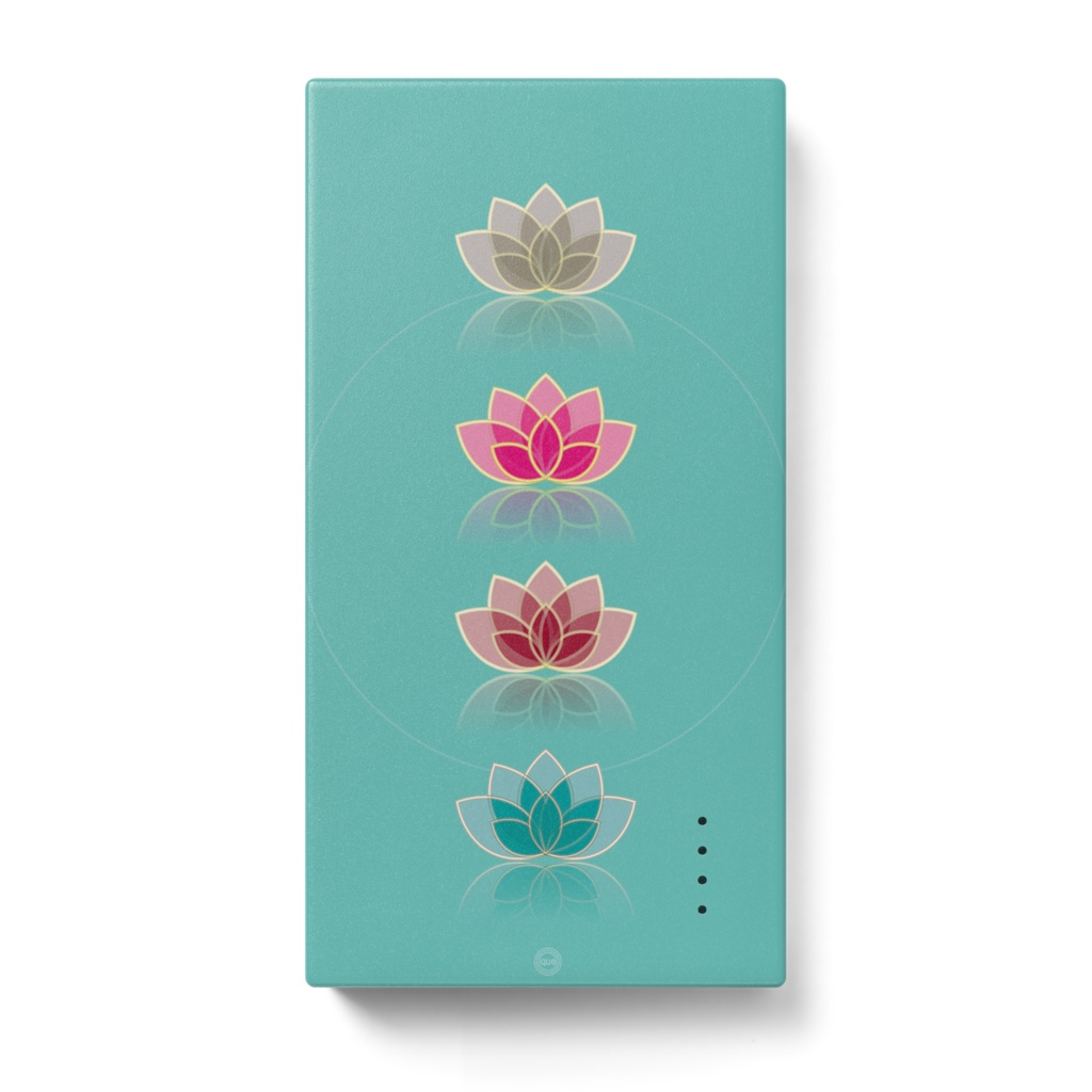 ハスの花*水面に浮かぶハス* モバイルバッテリー