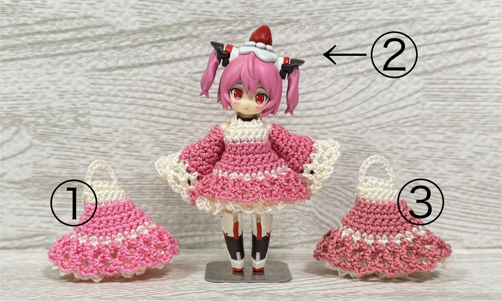 DTA用 甘えんぼう袖ワンピース(ピンク色々)