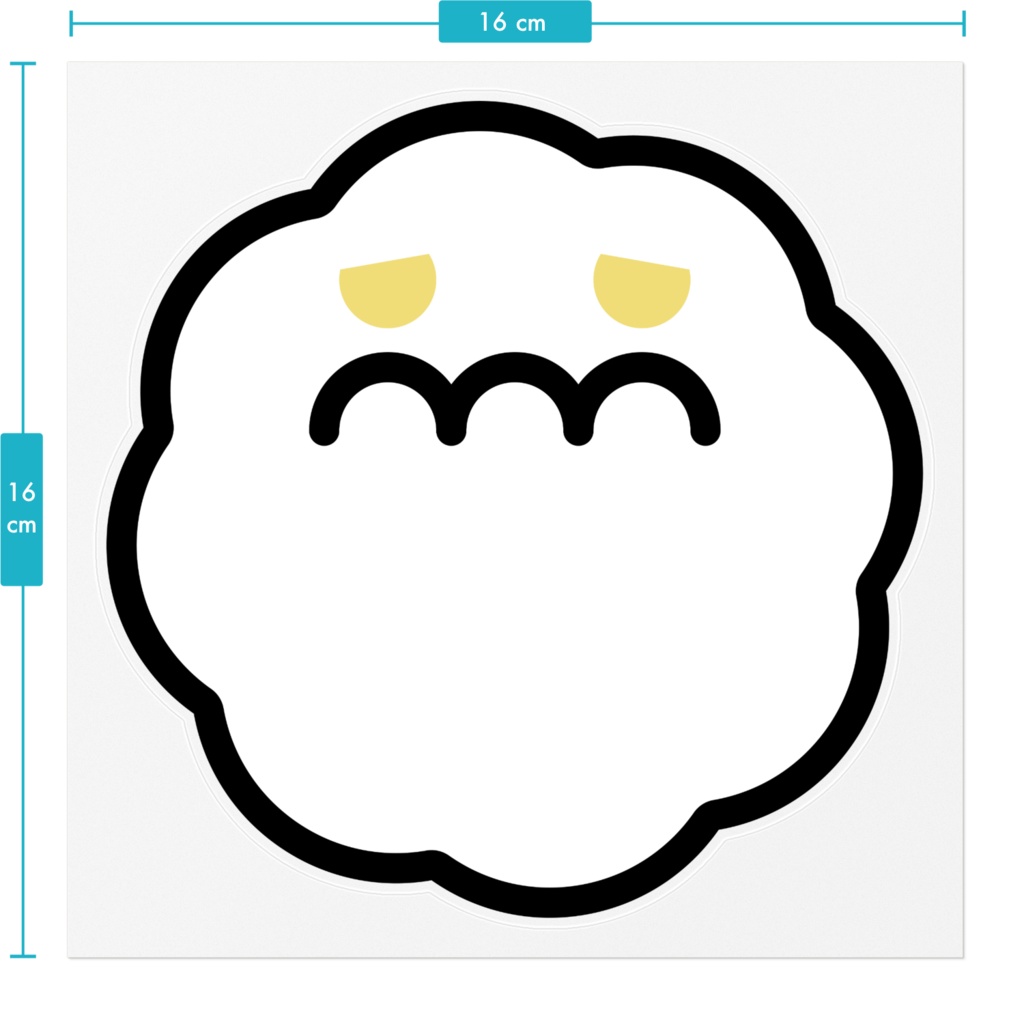 エンエンラちゃんステッカー(クリア・ホワイト)