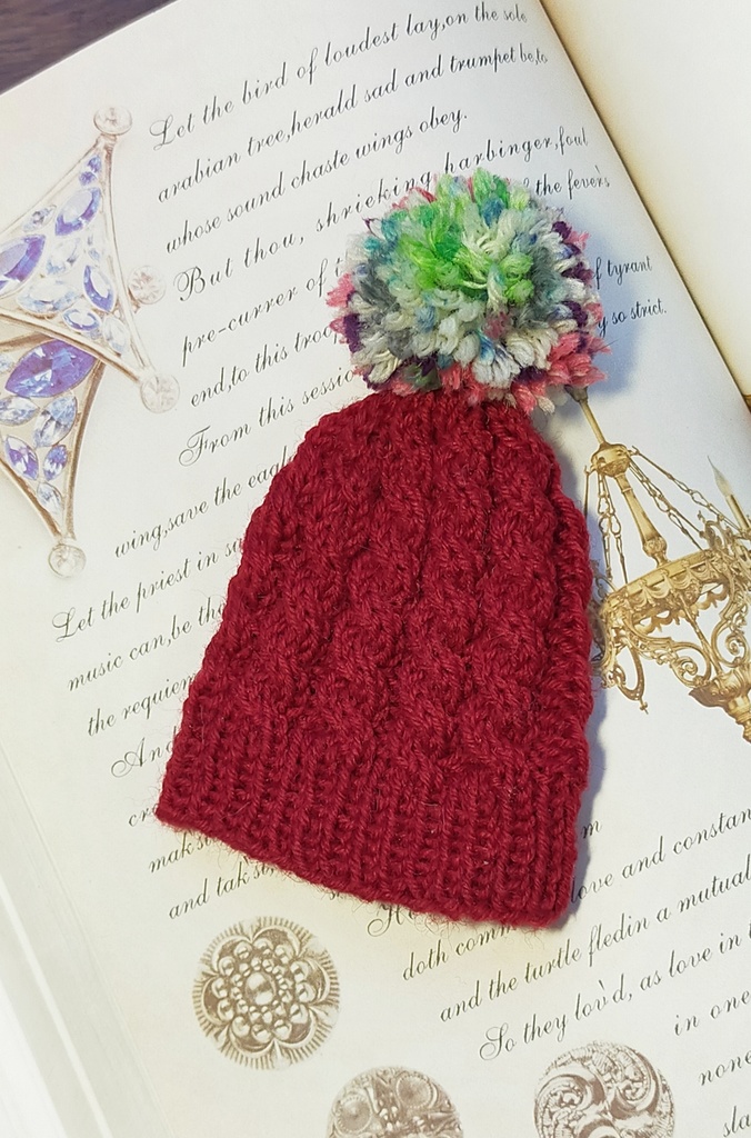 唐紅ニット帽①（10㌢ぬい用）