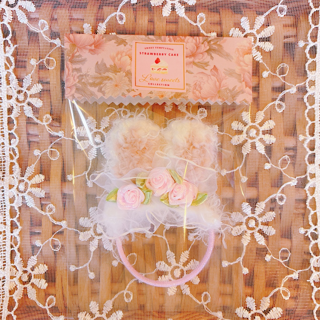 うさぎのカチューシャ風ぬいぐるみ用ヘアバンド