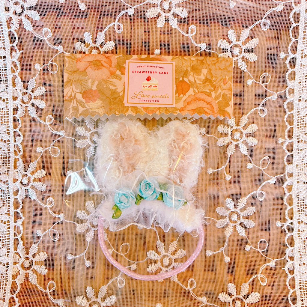 うさぎのカチューシャ風ぬいぐるみ用ヘアバンド