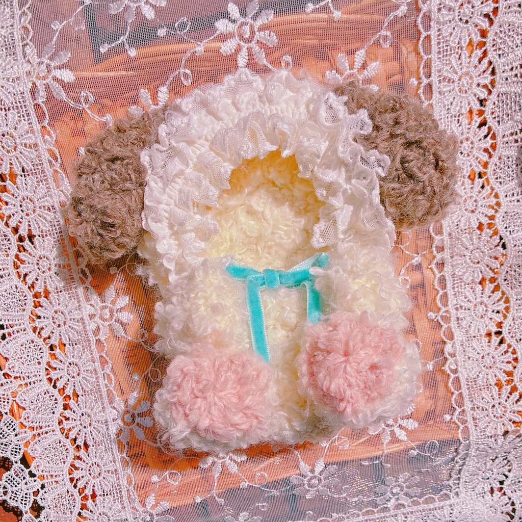 もふもふわんこのおすわり着ぐるみ服🐶(11〜13cmぬい用)