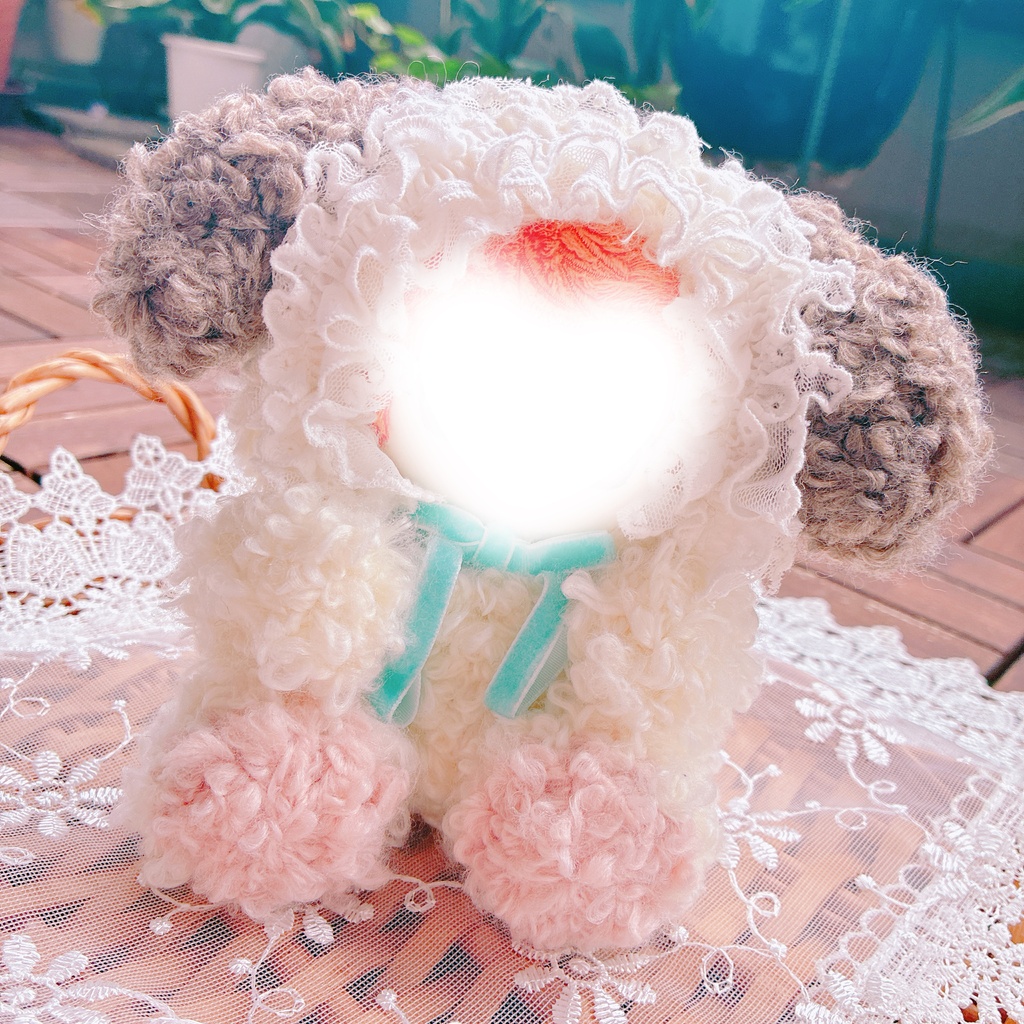 もふもふわんこのおすわり着ぐるみ服🐶(11〜13cmぬい用)