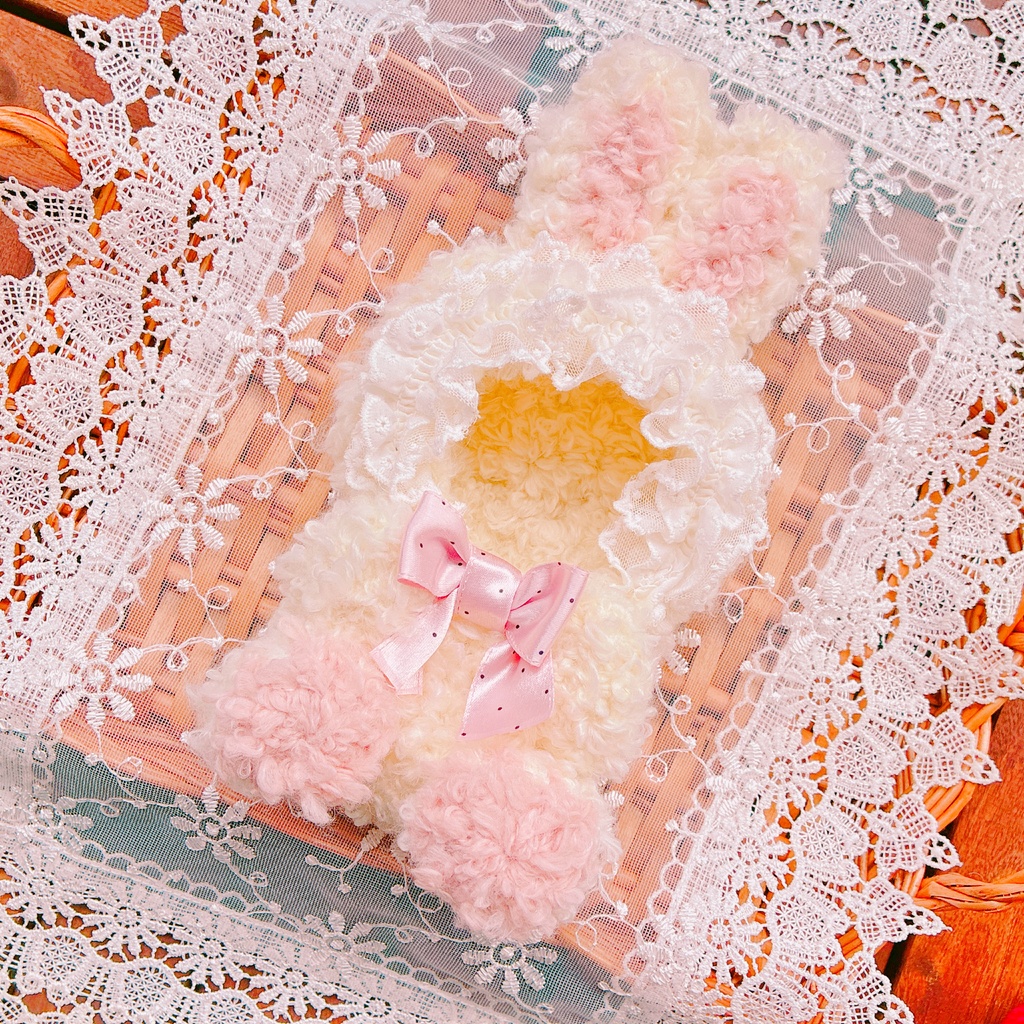 もふもふうさぎのおすわり着ぐるみ服🐰(11〜13cmぬい用)