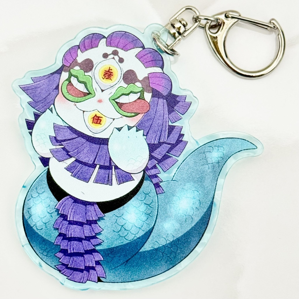 にんぎょっこ水面アクリルキーホルダー