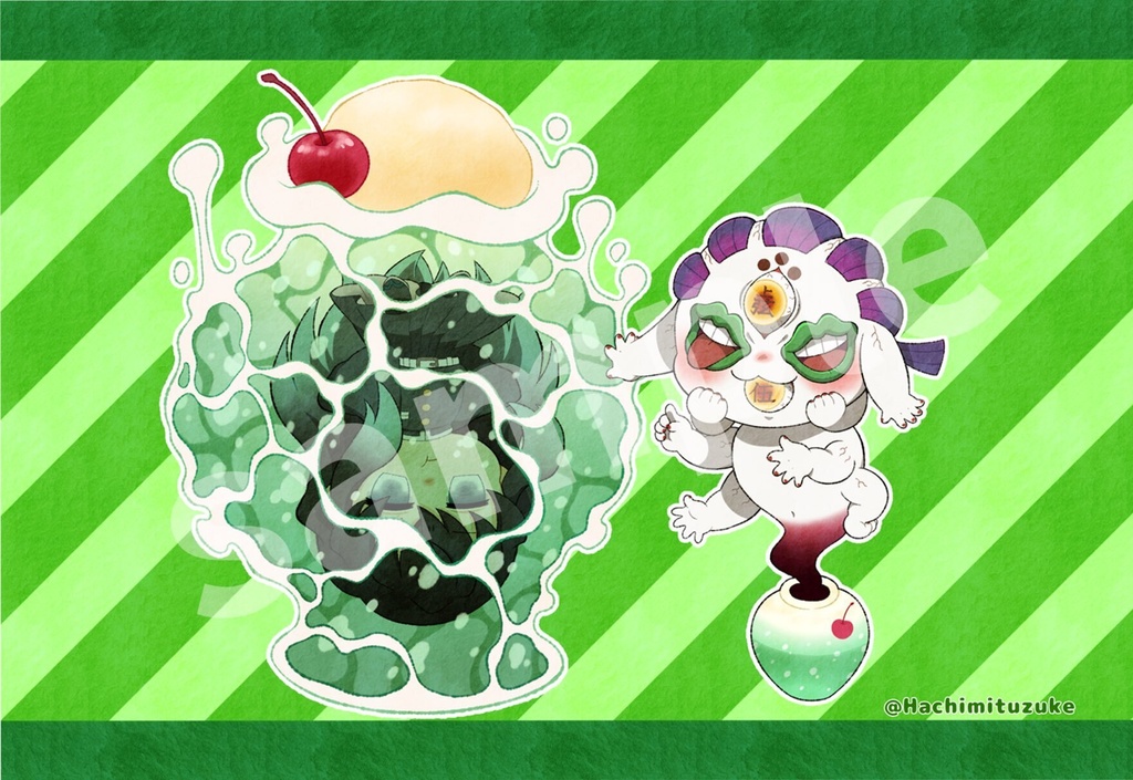 水獄鉢クリームソーダポストカード