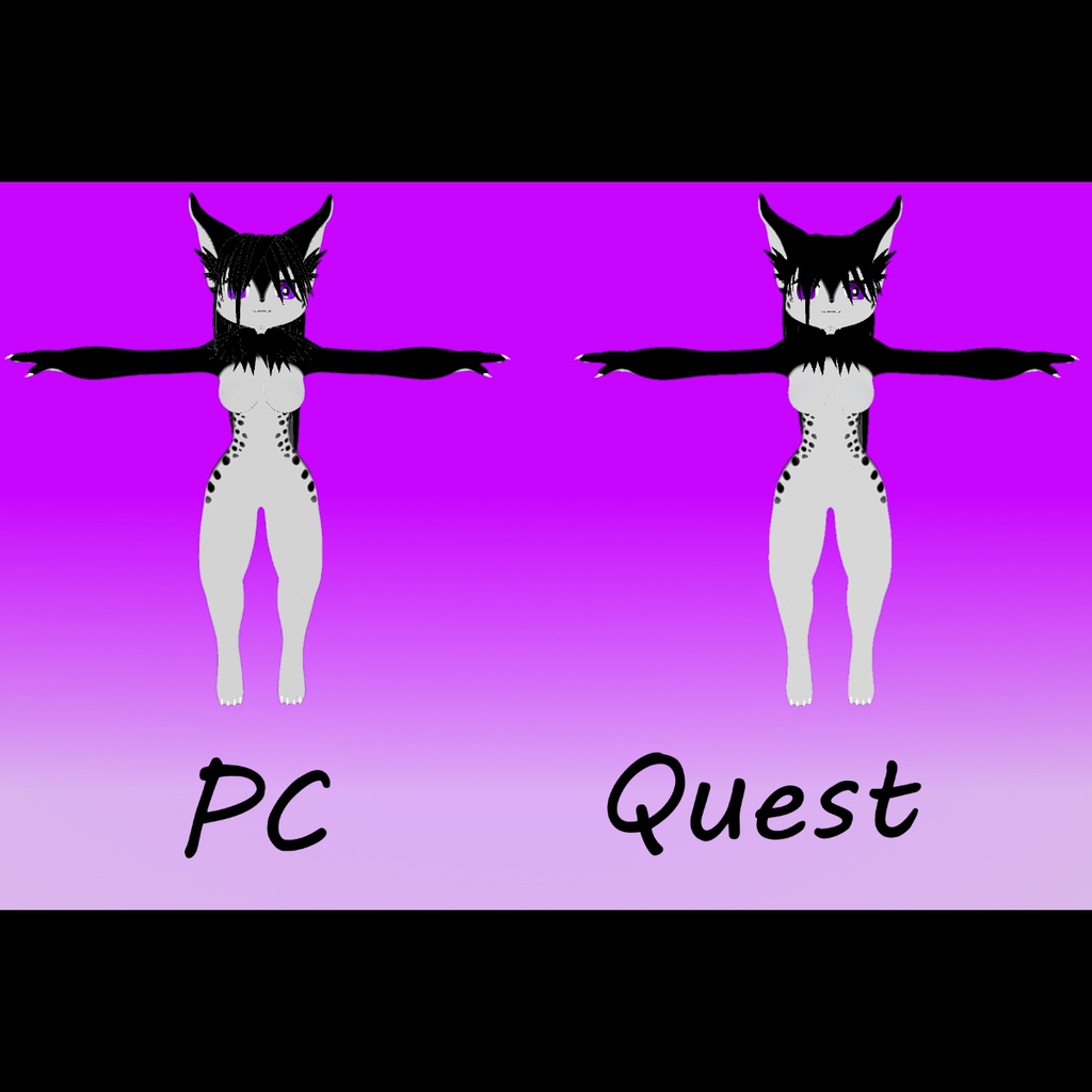 Bweffles Cat Furry Avatar VRchat 3.0 (Physbones PC/Quest) (Legacy)