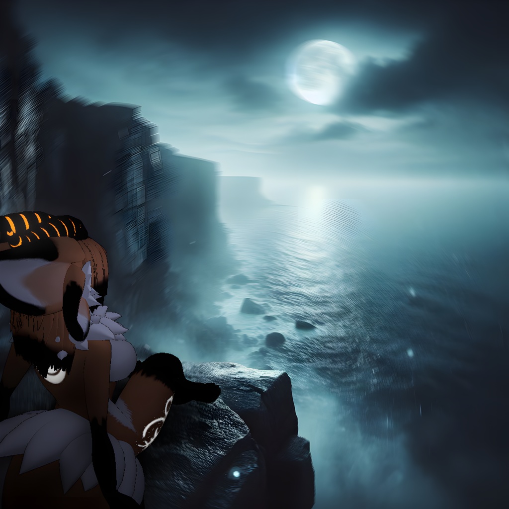 Horned Fox Furry Vrchat Avatar (Physbones PC/Quest) (Legacy)