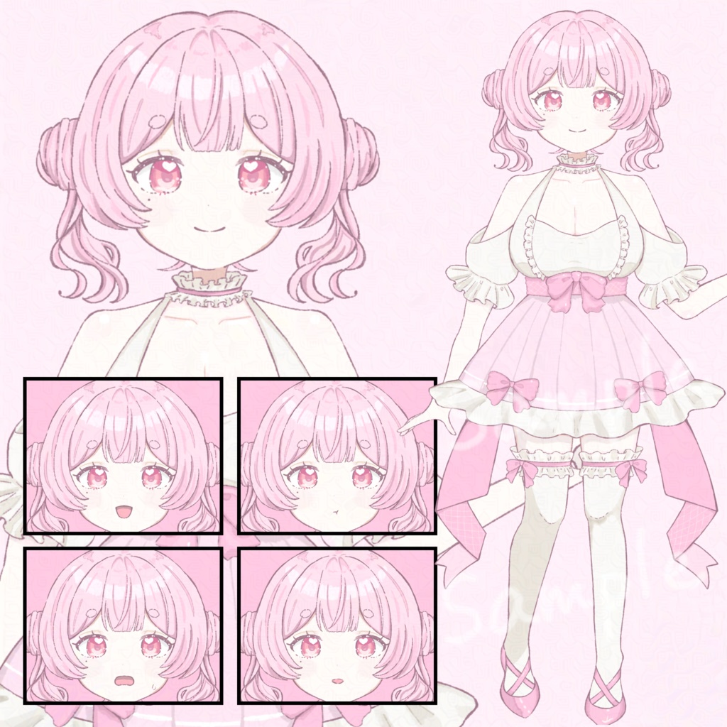 【1点のみ】IRIAMで使える立ち絵素材 表情差分5点セット 魂募集中【商用利用OK】