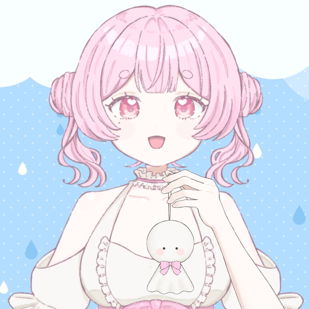 【フリー素材】てるてる坊主を持つ手【手素材】