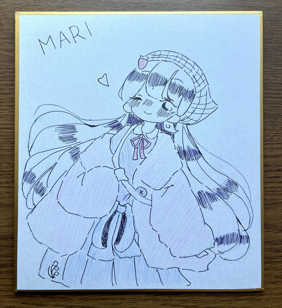 色紙 MARI 誕生日衣装