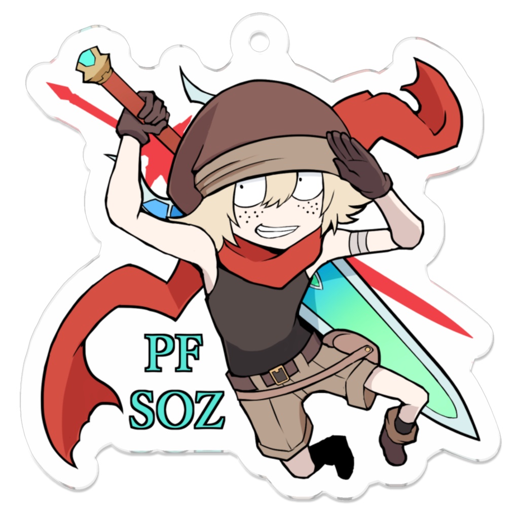 アクリルキーホルダー:フリック