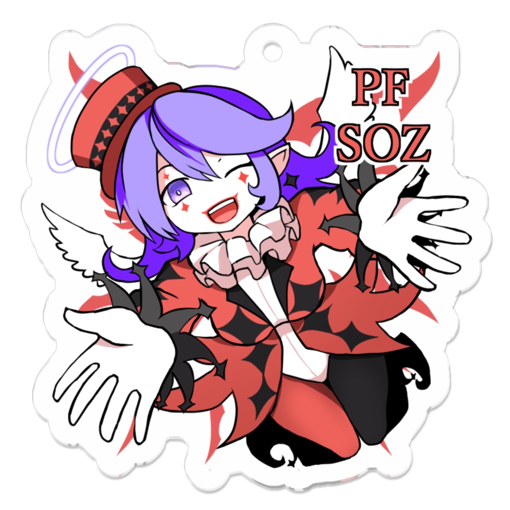 アクリルキーホルダー:クラウンエンジェル