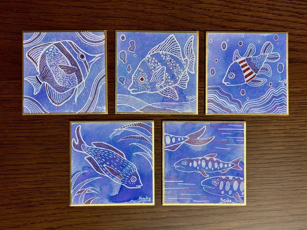 豆色紙原画ガチャ-朧げな海-