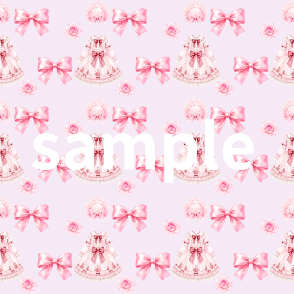 Romantic Lolita Collection 水彩シームレスデジタルペーパー 3種セット
