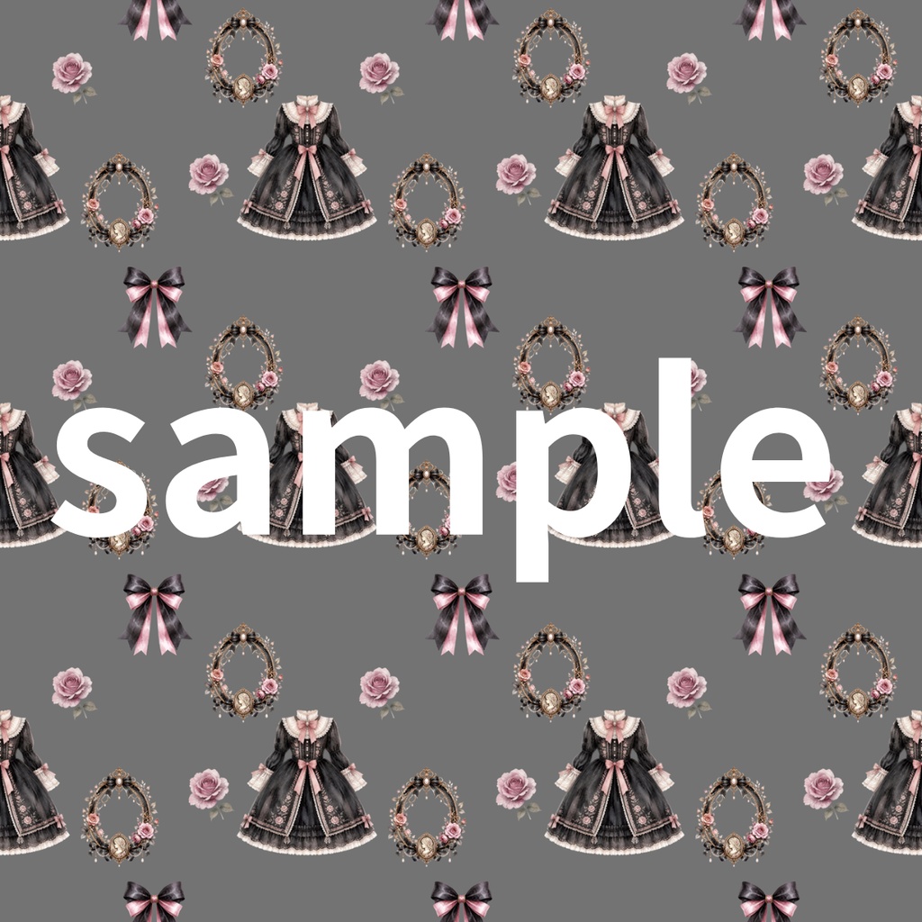 Romantic Lolita Collection 水彩シームレスデジタルペーパー 3種セット